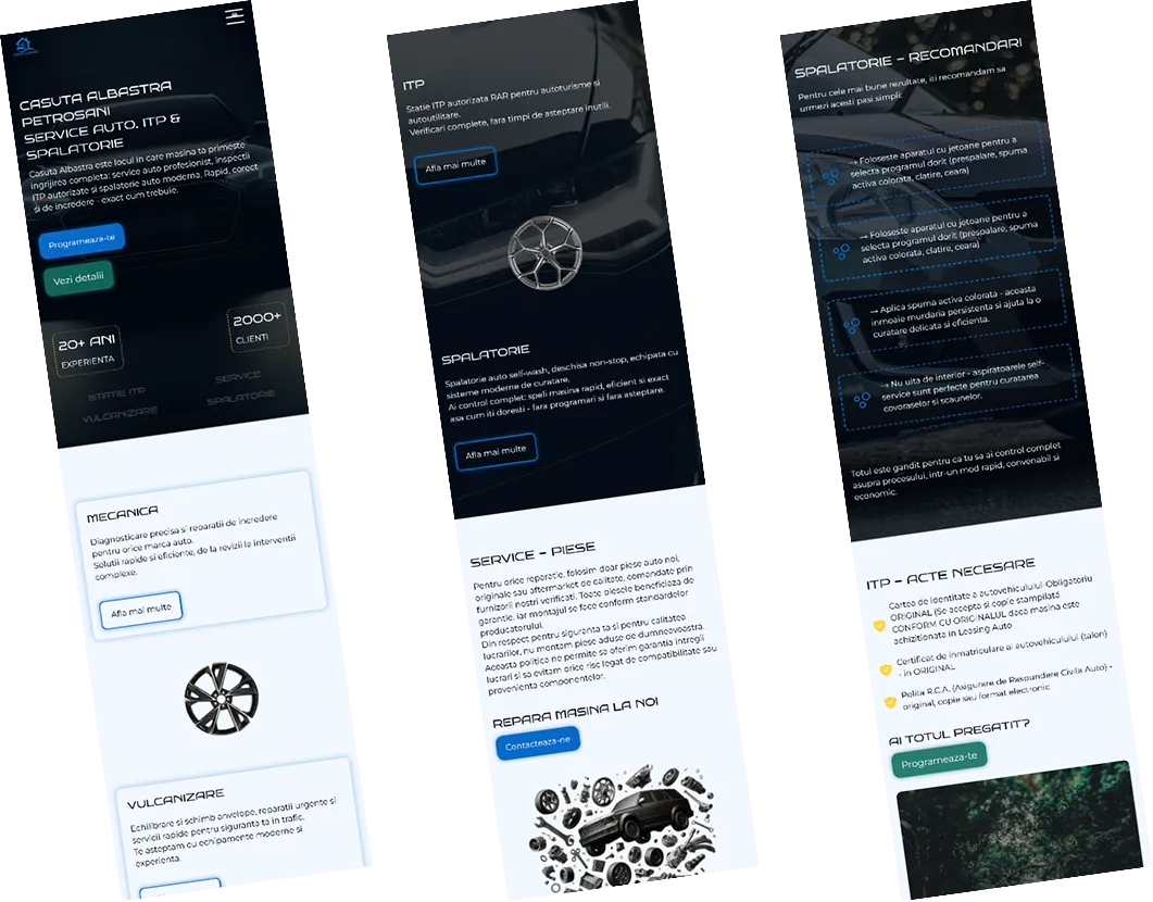 Poze de pe website-ul Casuta Albastra - Smartphone view