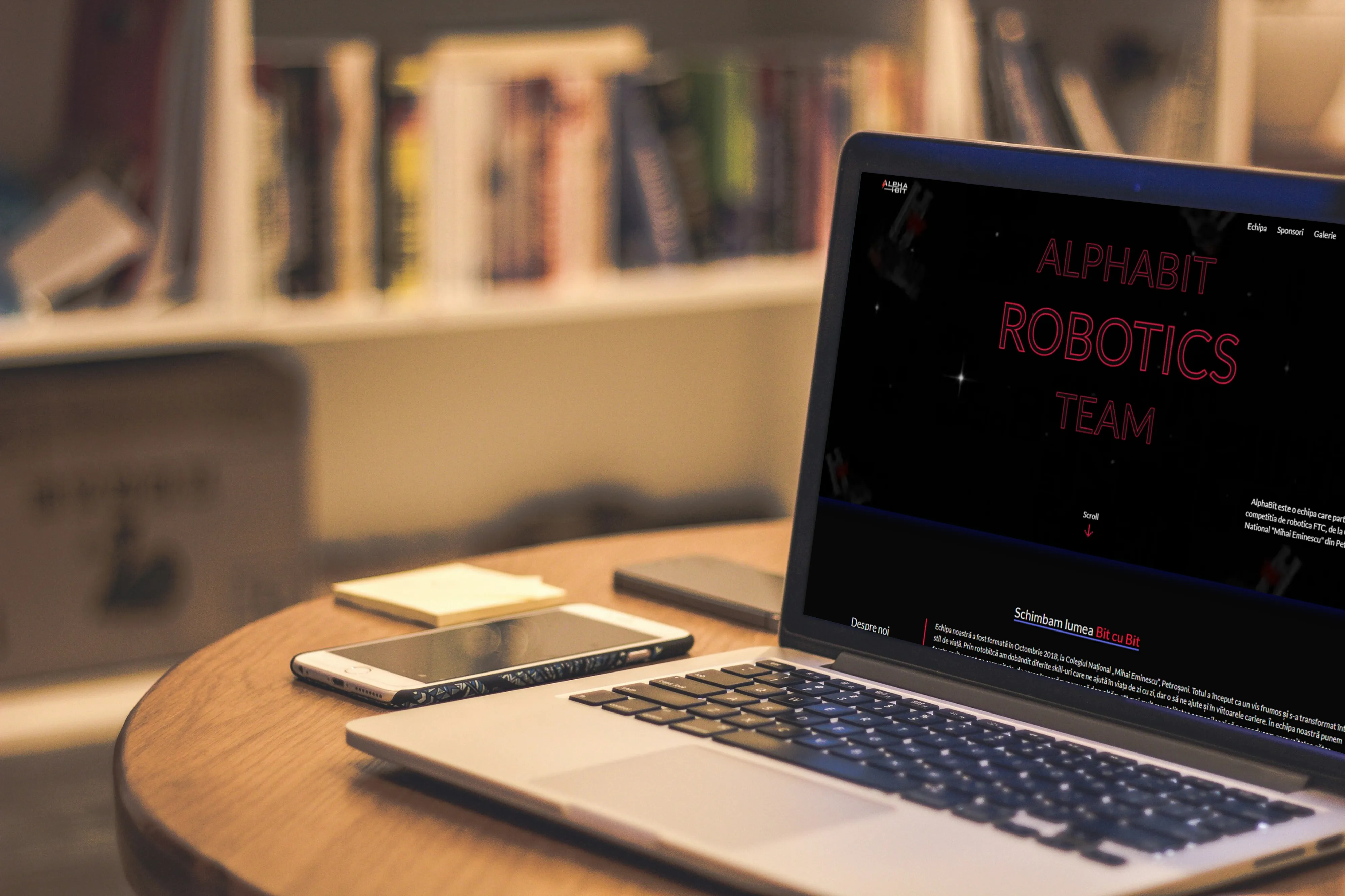 Website Realizate pentru echipa de robotica AlphaBit